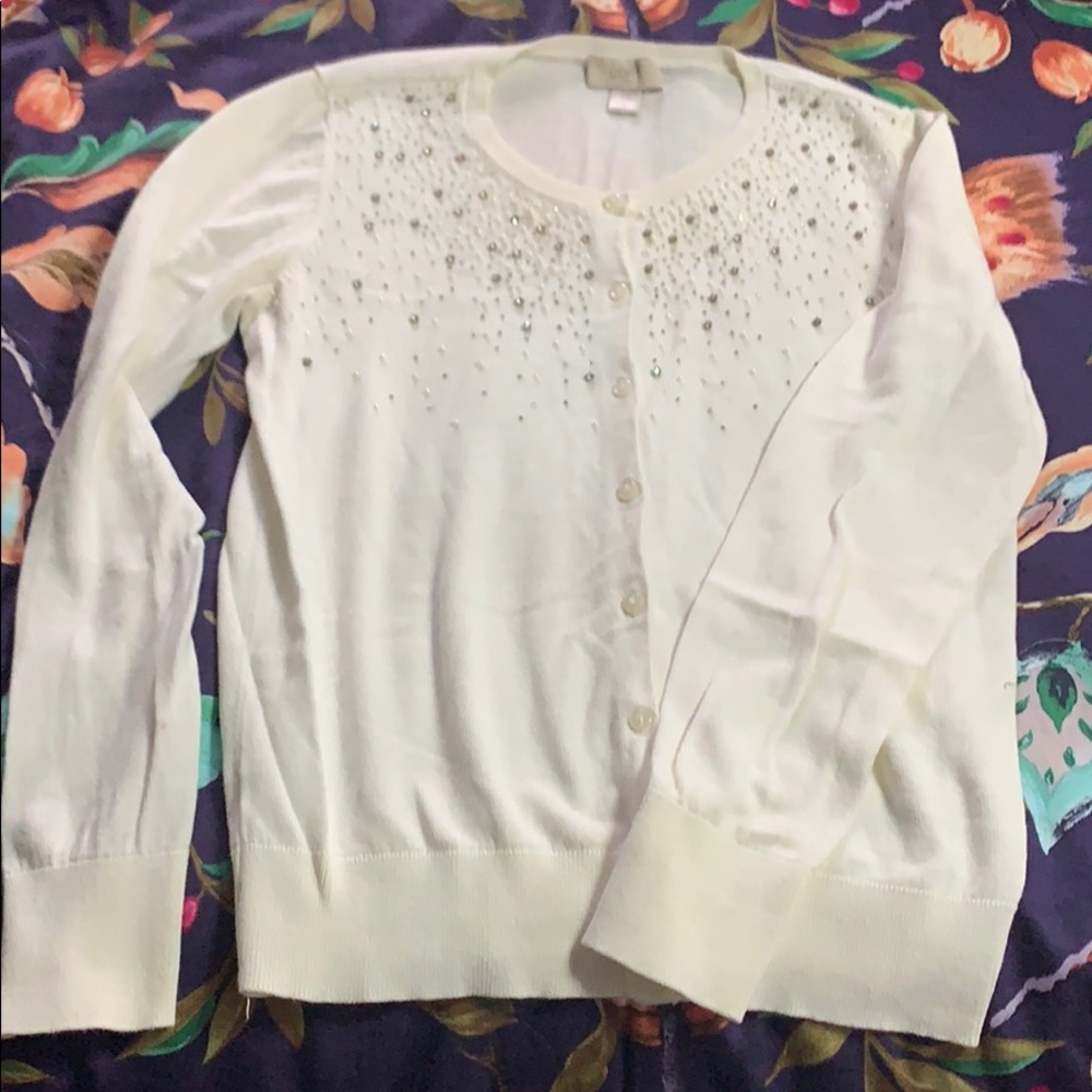 Sparkle neckline sweater